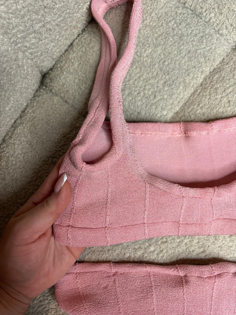 Hunza G Helena Nile Knit Bikini Set One Size Dusty Pink - Picture 8 of 9